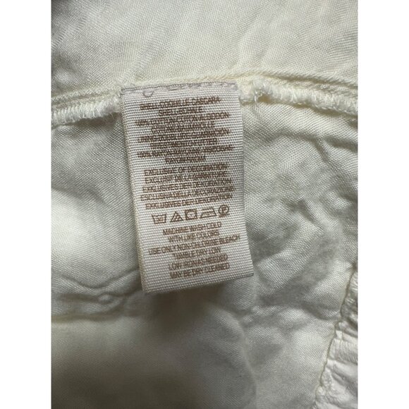 Free People Daniella Cotton Eyelet Mini Dress Puff Sleeve Button Front 8 - Picture 9 of 11